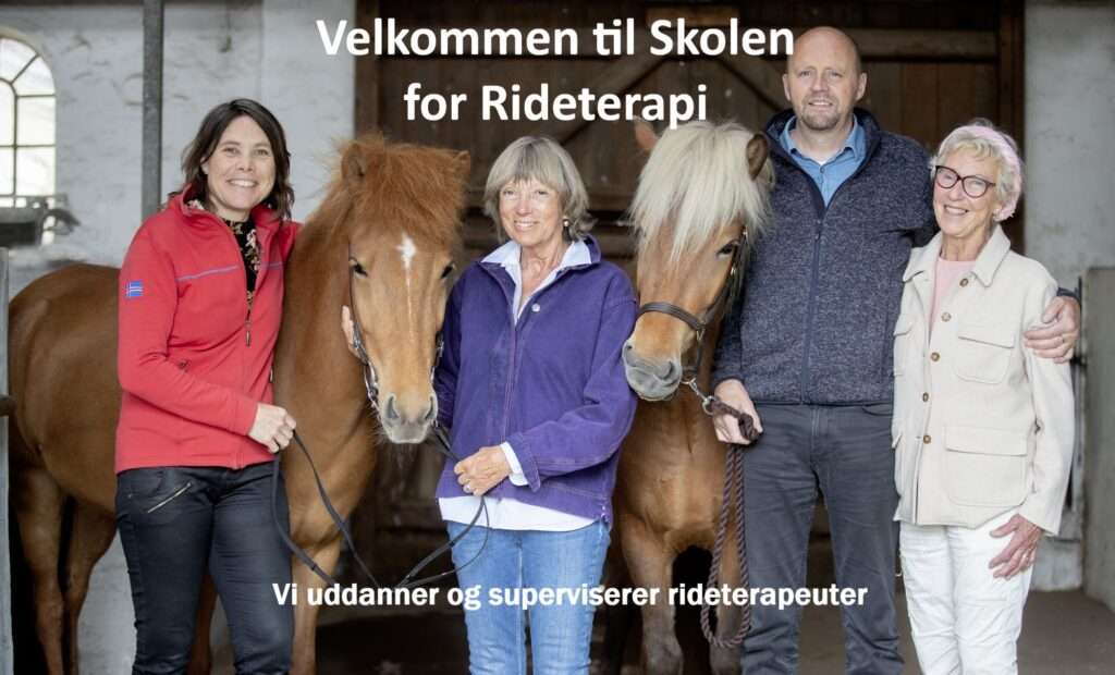 Velkommen til Skolen for Rideterapi. Vi uddanner og superviserer rideterapeuter i Danmark